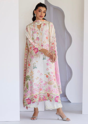 FARAH TALIB AZIZ ‘TARA LUXE SILK PRET’25 | FAYE IVORY SHIRT & DUPATTA