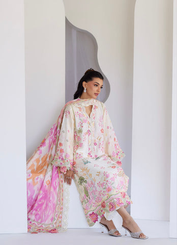 FARAH TALIB AZIZ ‘TARA LUXE SILK PRET’25 | FAYE IVORY SHIRT & DUPATTA