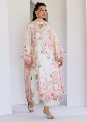 FARAH TALIB AZIZ ‘TARA LUXE SILK PRET’25 | FAYE IVORY SHIRT & DUPATTA