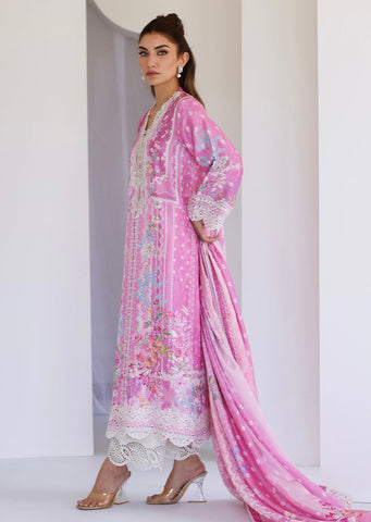New FARAH TALIB AZIZ ‘TARA LUXE SILK PRET’25 | LYRA PINK SHIRT & DUPATTA