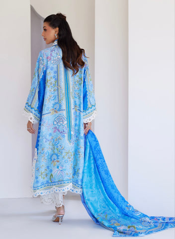 FARAH TALIB AZIZ ‘TARA LUXE SILK PRET’25 | ZADIE BLUE SHIRT & DUPATTA