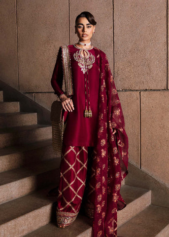 HUSSAIN REHAR LUXURY PRET EID'24 | MERLOT