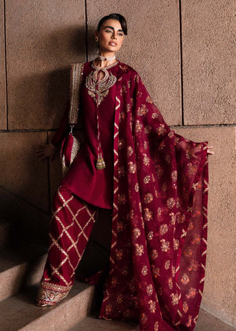 HUSSAIN REHAR LUXURY PRET EID'24 | MERLOT