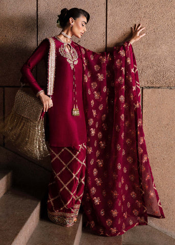 HUSSAIN REHAR LUXURY PRET EID'24 | MERLOT