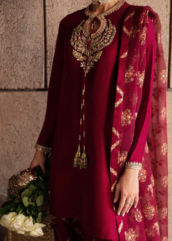 HUSSAIN REHAR LUXURY PRET EID'24 | MERLOT